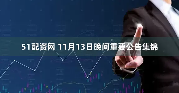 51配资网 11月13日晚间重要公告集锦